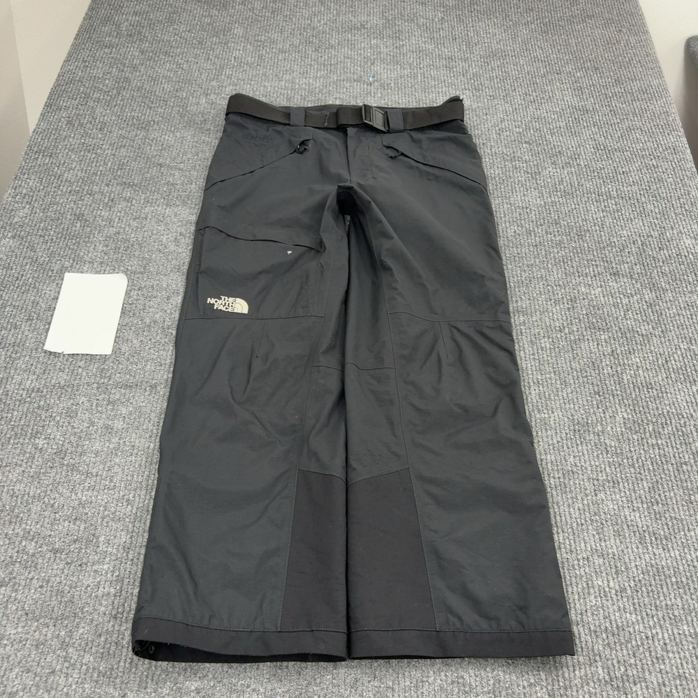 The North Face Snow Pants Mens M Black Nylon Gore Tex Belted Ski Snowboard Sport